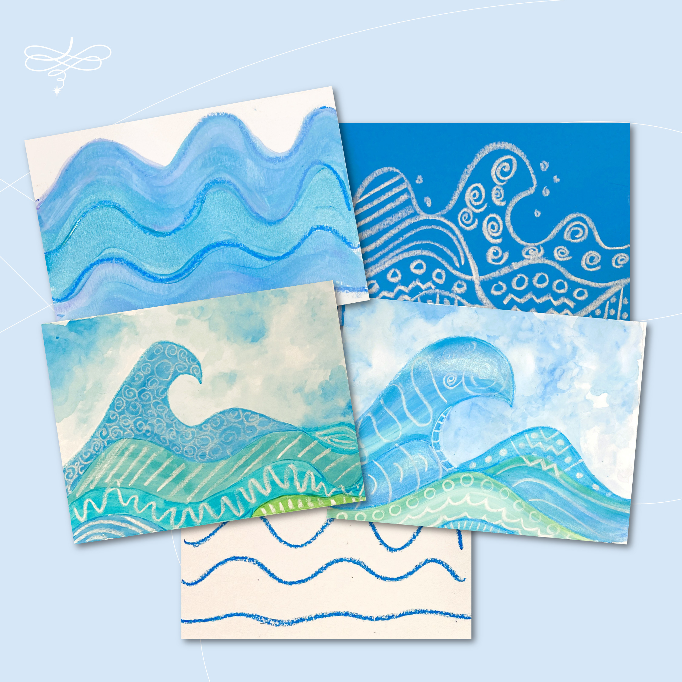 ocean wave magic printable art activity