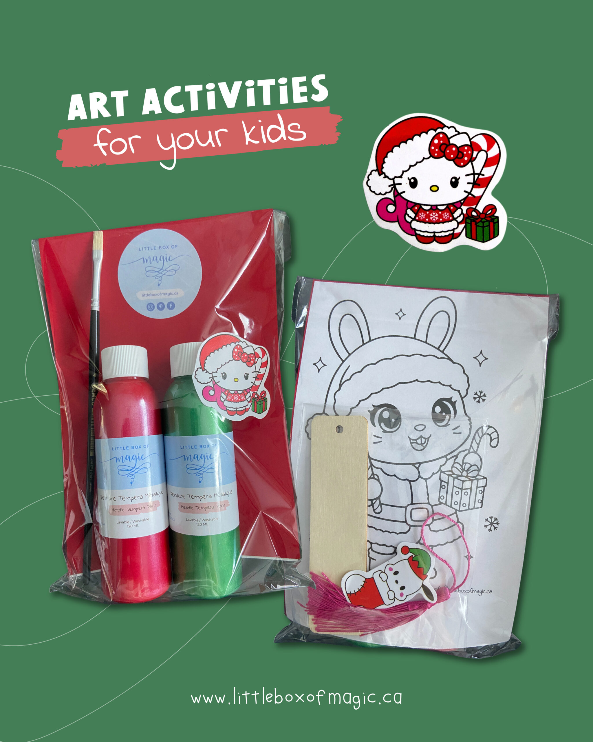 holiday bunny kawai paint kit