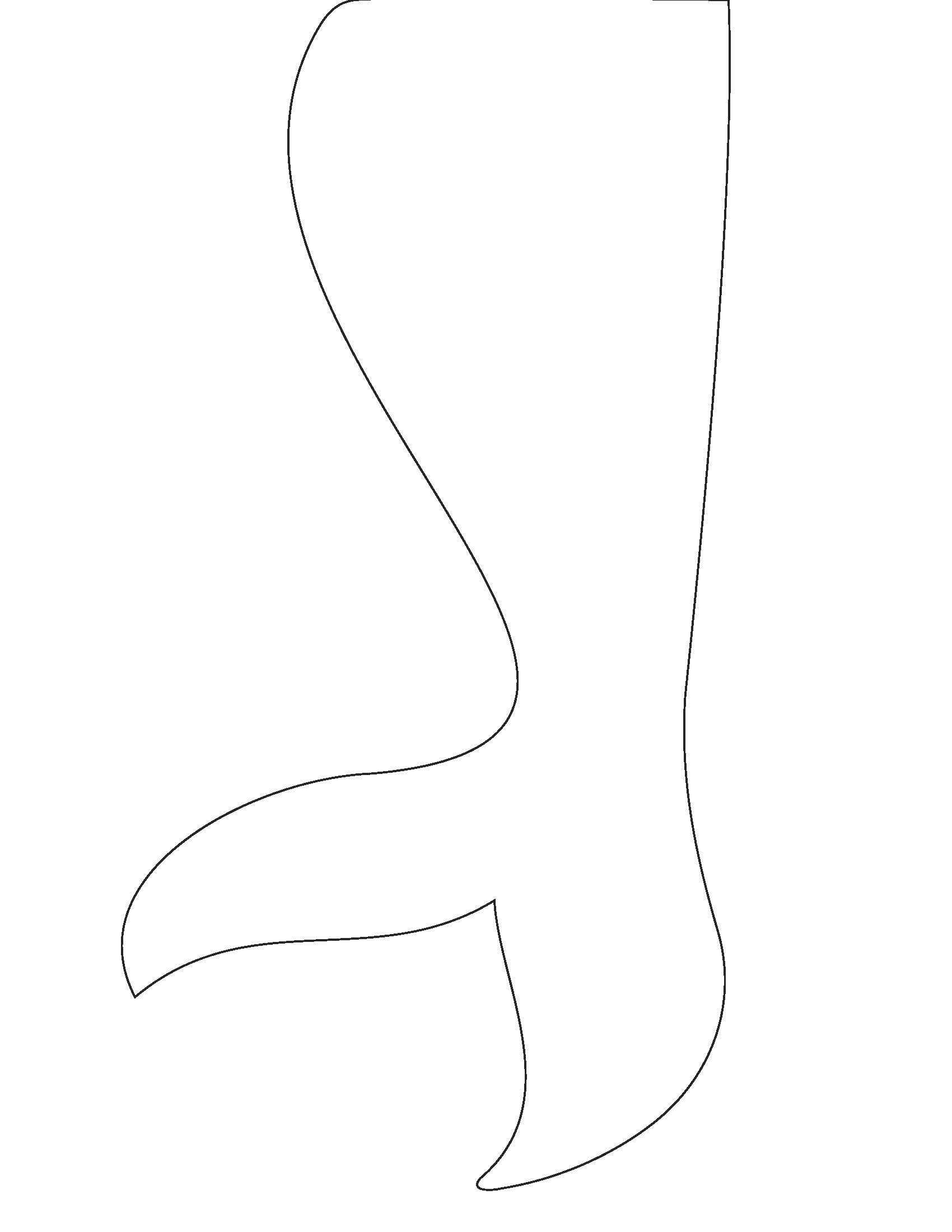 printable mermaid tail template