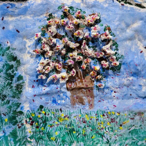cherry blossom tree teacher digial art project